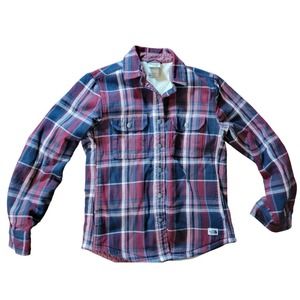 The North Face Plaid flannel lined  - Red and Blue XS